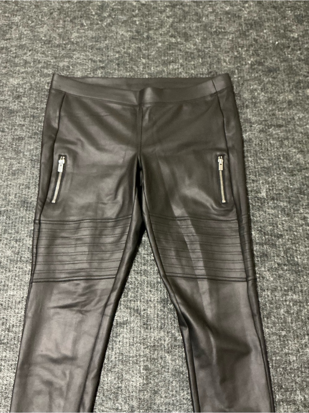 Express Black Faux Leather Moto Leggings